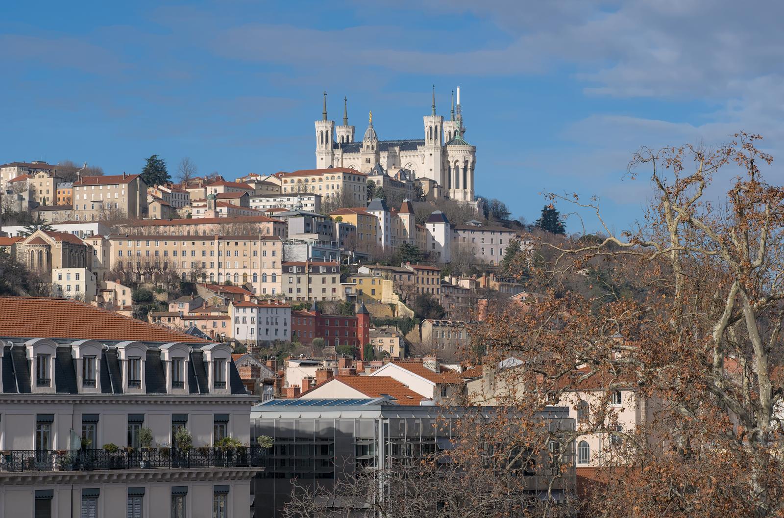 La colline et la basilique de Fourvière